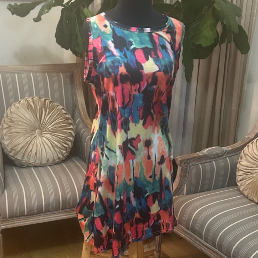 Vibrant Multicolor Sleeveless Dress